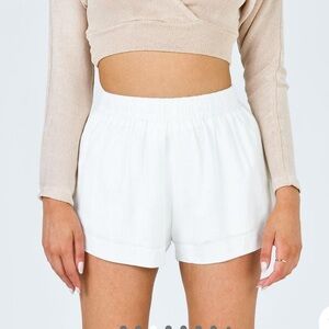 Princess Polly Beach House Shorts Off-White